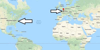 París, ubicación en el mapa del mundo