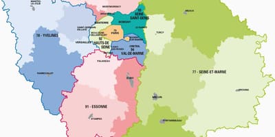 Mapa de París ile de France