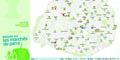 Mapa de París mercados