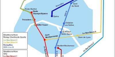 Mapa de Paris nord estación de tren