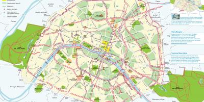 París, rutas en bicicleta mapa