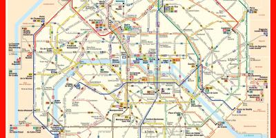 Mapa de París estación de autobuses