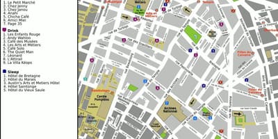 Mapa de la republique en París