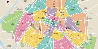 Mapa de París sin conexión