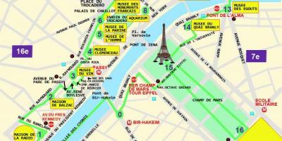 Mapa de trocadero de París