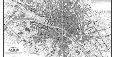 Grande vintage mapa de París